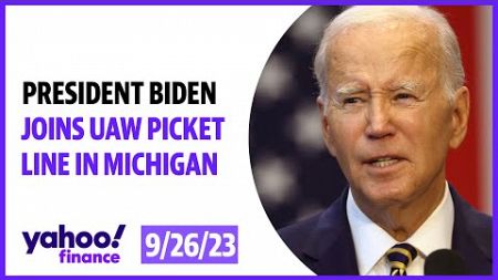 LIVE: President Biden joins UAW picket line in Michigan