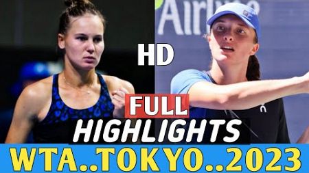 Iga Swiatek vs Veronika Kudermetova Wta Tokyo 2023 Tennis - Full Match Highlights Quarterfinal
