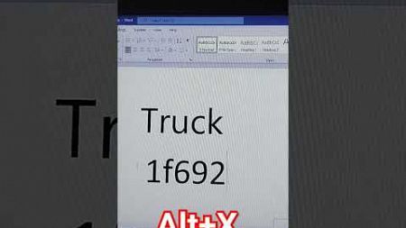 🚒 truck shape computer shortcut key Alt X
