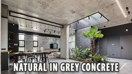 Industrial Concrete Home Design Interior Combined With Natural Elements