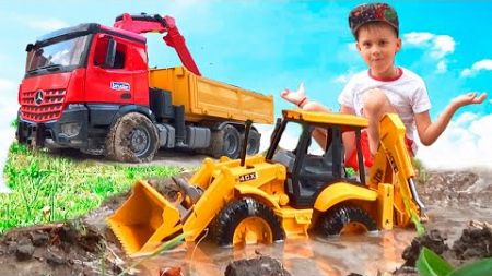 Funny stories about Trucks, Excavator, Tractor, Dump Truck and other construction cars