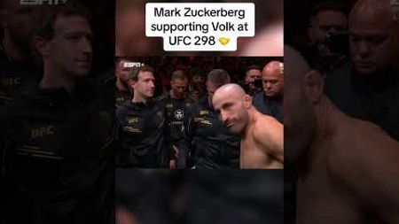 Zuckerberg in Volkanovski’s corner #UFC298