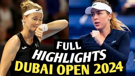 Anastasia Pavlyuchenkova vs Marie Bouzkova Full Match Highlights - Dubai Open 2024 Tennis