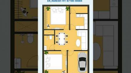 19x28 east face plan, 19 by 28 house design 19*28 ghar ka naksha #shorts #viral #floorplan #vastu