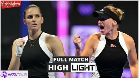 Karolina Pliskova vs Ashlyn Krueger Full Match Highlights - WTA Dubai Tennis Championships 2024
