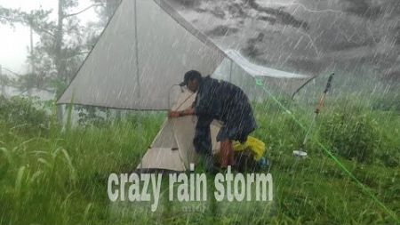 SUPER AMAZING❗⛈️ CAMPING IN HEAVY RAIN STORM AND THUNDER STORM - THIS IS CRAZY RAIN STORM