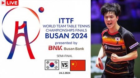 LIVE | KOREA 한국 vs CHINA | ITTF World Team Table Tennis Championships Finals Busan 2024