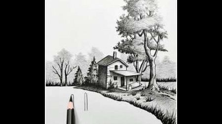 Sketching Serenity: Creating a Peaceful Village Scene with Pencil | Simple Psychologie