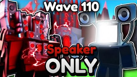 I Used Speaker Units ONLY On Endless Mode In Toilet Tower Defense (Roblox)