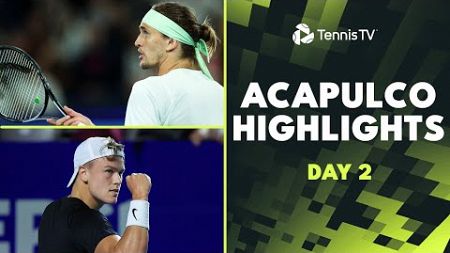 Zverev Faces Altmaier; Rune, Ruud &amp; Tsitsipas Feature | Acapulco 2024 Day 2 Highlights