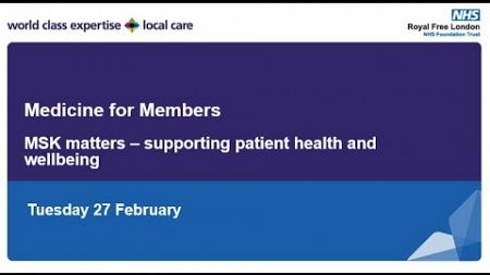 MSK matters – supporting patient health and wellbeing