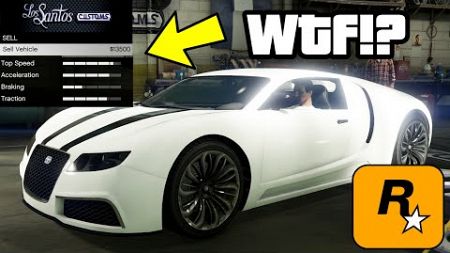 GTA 5 - Rockstar CHANGED CAR SELLING Values! WTF!?