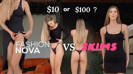 [4K] $10 Dress VS $100 Dress. Fashion Nova and Skims. Try On Haul