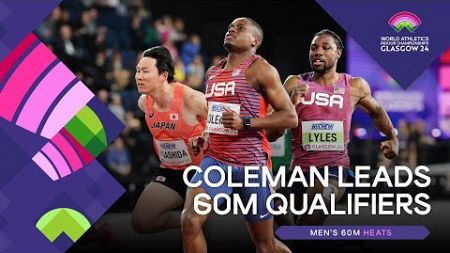 Coleman leads 60m qualifiers in 6.49 | World Indoor Championships Glasgow 24