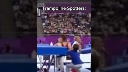 He really just gave up 😔😂 #gymnast #gymnasticsfails #sports #trampoline #gymnastics #spotters #lol