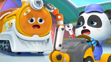 Little Panda Rescues Super Train | Monster Cars | Cars Song | Kids Cartoon | BabyBus - Cars World