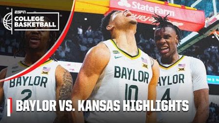 DOWN GOES KANSAS 🚨 Baylor Bears vs. Kansas Jayhawks | Full Game Highlights | ESPN College Basketball