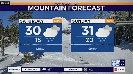 Weather forecast: Cold and wet weekend ahead with low elevation snow in the morning hours