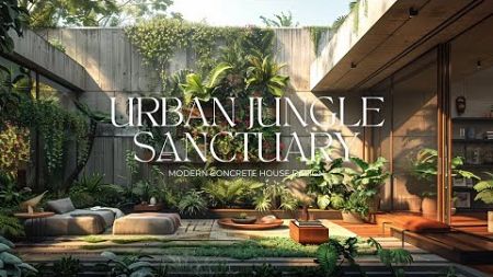 Urban Jungle Sanctuary - Modern Concrete House Design