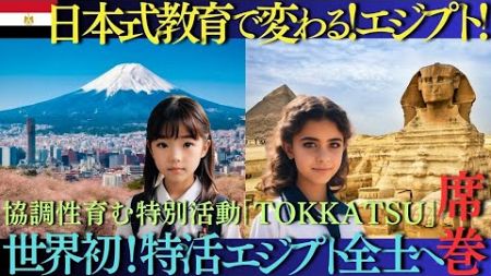【海外の反応】「日本式教育で変わるエジプト！」世界初の挑戦！「TOKKATSU」がエジプト全土を席巻する！その理由とは