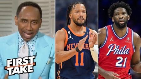 FIRST TAKE | &quot;Jalen Brunson is a REAL superstar&quot; - Stephen A. claims Knicks will take 76ers to HELL