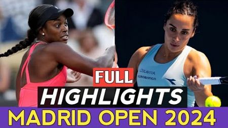 Slaone Stephens vs Martina Trevisan Full Highlights - Madrid Open 2024 Tennis