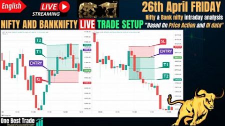 🔴Live Nifty intraday trading | Bank nifty live trading | Live options trading | 26th April 2024 dhan