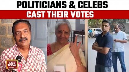 Nirmala Sitharaman, Narayana Murthy, Rahul Dravid Among Early Voters In Phase 2 Of Polling In K&#39;taka