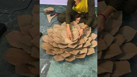 Unique cardboard wall decor craft idea 💫 #shorts #youtubeshorts #viral #diy #crafts #idea #trending