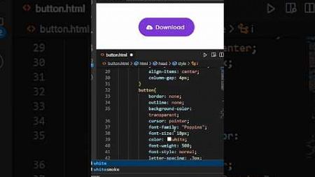 Create a download button like a pro #coding #css #webdesign