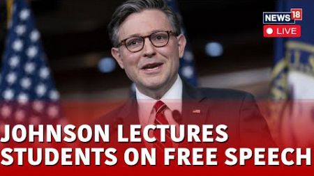 Mike Johnson Live | New York Students Live | Speaker Johnson Heckled At New York University