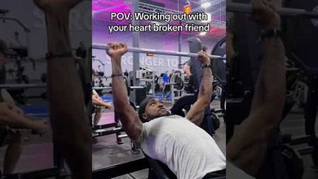 Working out with your heart broken friend. #fitness #viral #shorts #youtubeshorts