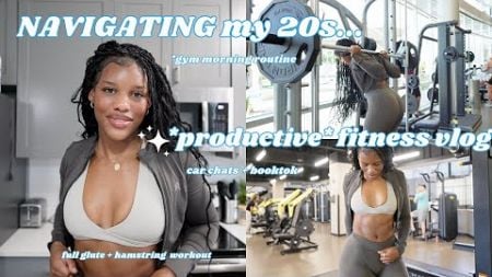 *PRODUCTIVE* fitness vlog | grwm, pre-workout routine, full glute +cardio workout