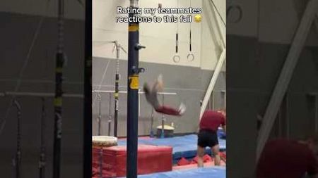 Whose reaction was best? 😂 #gymnast #olympics #sports #calisthenics #fail #fails #sport #ncaa #d1