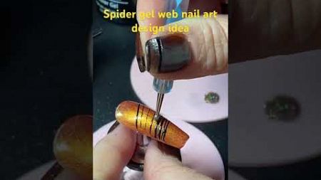 Spider gel web nail art design idea #nailpolish #nailart #nails #naildesign #foryou #shorts #art