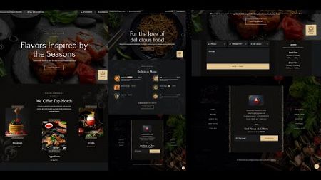 Design Animated Dark Full responsive restaurant website using html css and javascript