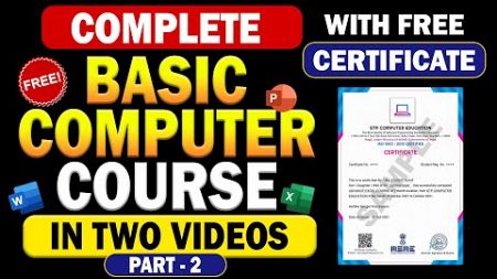 Complete Basic Computer Course - With Free Certificate | Part 2
