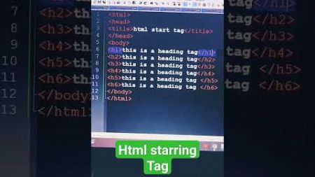 Html Staring Tag Important tag html web design videos