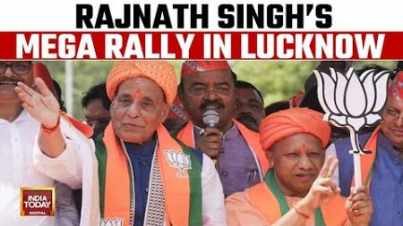 Rajnath Singh&#39;s Show Of Strength In Lucknow Ahead of Nomination | India Today News