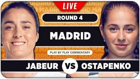 JABEUR vs OSTAPENKO • WTA Madrid 2024 • LIVE Tennis Play-by-Play Stream