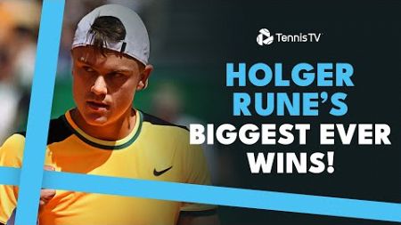 Holger Rune&#39;s Biggest Wins So Far! 🤩