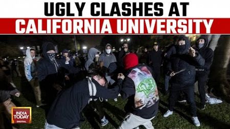 Violent Clashes At California University Amid Pro-Gaza Protest | India Today News