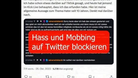Gesellschaftskritik Soziale Medien, Teil 1 - Hass und Mobbing auf Twitter blockieren (Reupload)