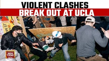 Us Protest: Clashes Break Out At UCLA After Counter-Protesters Storm Pro-Palestinian Encampment