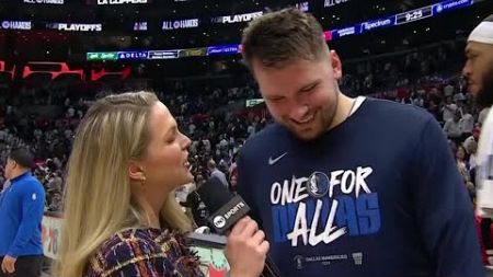 Yeah, I really am sick with a sore knee 😅 - Luka Doncic after 30-point win over Clippers | NBA on E