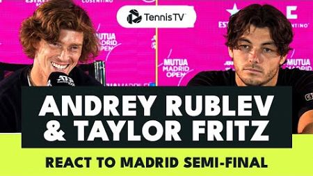 Andrey Rublev &amp; Taylor Fritz React To Madrid 2024 Semi-Final 🗣