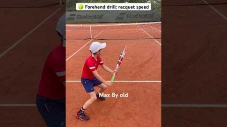 🎾🔥 #tennis #forehand #drill racquet speed - Max #8yearsold #boy #practice session #getbetter