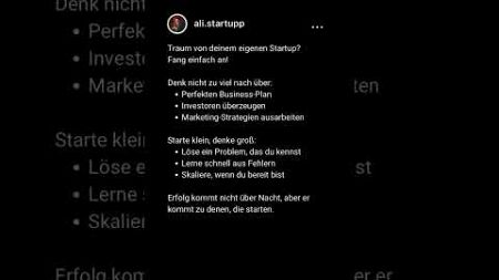 Startup gründen? 💡#unternehmer #startup #gründen