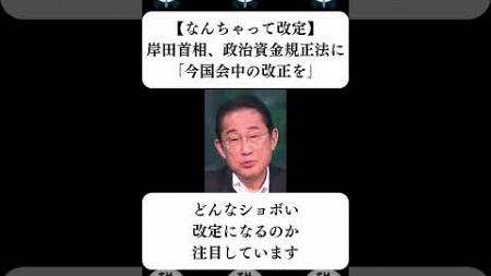 『【なんちゃって改定】岸田首相、政治資金規正法に「今国会中の改正を」』に対する世間の反応
