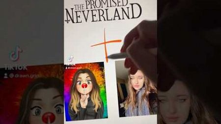 Je me DESSINE dans THE PROMISED NEVERLAND 😳 #thepromisedneverland #anime #dessin